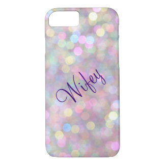 Wifey Sparkly & Colourful iPhone 7 Case