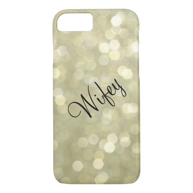 Wifey Sparkly Gold iPhone 7 Case (Back)