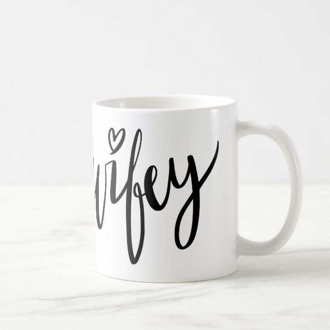 WIFEY Stylish hand lettered script typography Coffee Mug (Right)