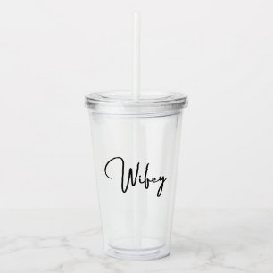 Wifey Tumbler 16oz, Clear