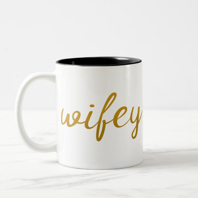 Wifey Two-Tone Coffee Mug (Left)