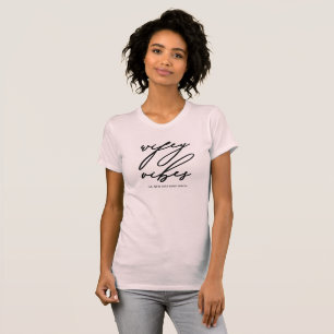Wifey Vibes Blush Pink and Black with Name T-Shirt