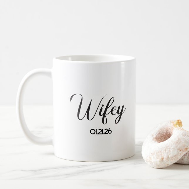 Wifey Wedding coffee mug (With Donut)