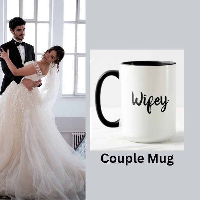 Wifey Wedding Honeymoon Couple Mug (Creator Uploaded)