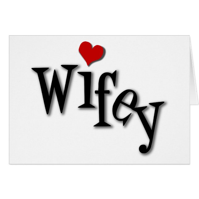 Wifey With Funky Red Heart (Front Horizontal)