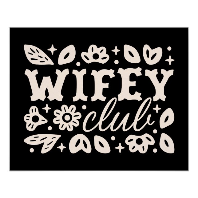 Wifey wives club cowboy dark western romance black poster (Front)