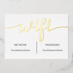 Wifi Card for Guests with Real Foil