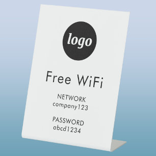 WiFi Code Logo Business Internet Pedestal Sign