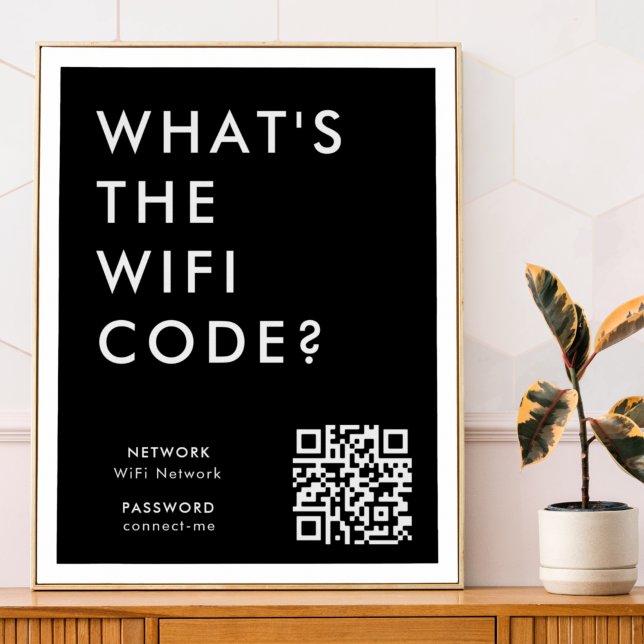 WiFi Code Poster Print | QR Connect Wi-Fi Network (Creator Uploaded)