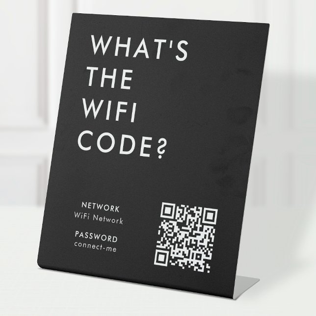 WiFi Code Tabletop Sign | QR Connect Wi-Fi Network (Creator Uploaded)