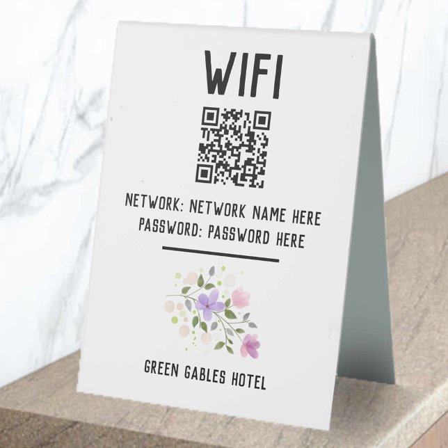 WiFi Code With QR Code & Floral Design (Creator Uploaded)