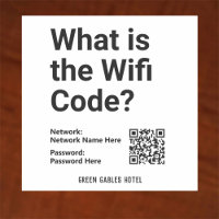 WiFi Code with QR Code on a