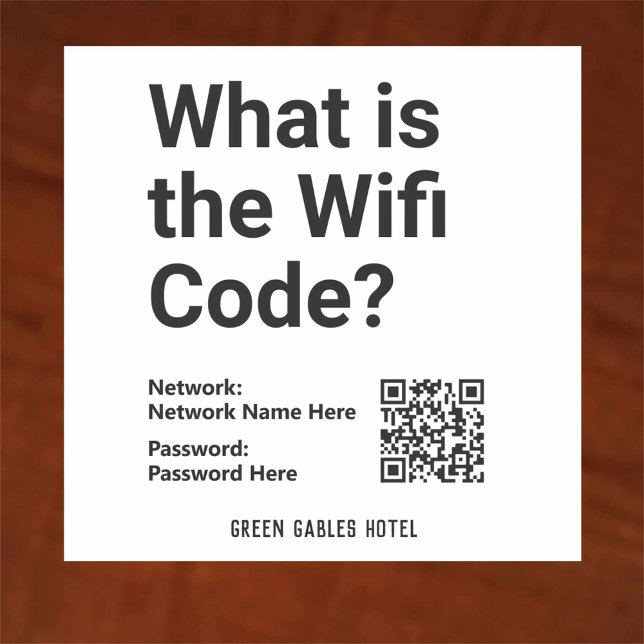 WiFi Code with QR Code on a (Creator Uploaded)