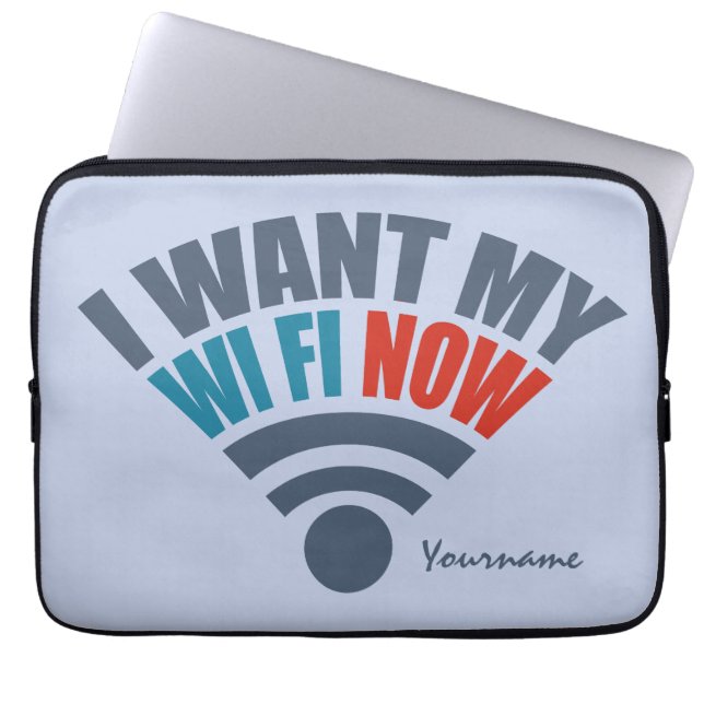 WiFi custom laptop sleeves (Front)
