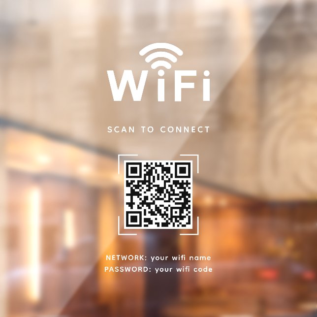 Wifi Decal | Office & Storefront Network Display (Sheet 2)
