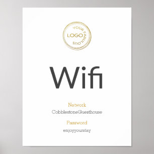 Wifi Details Add Your Logo Business Poster
