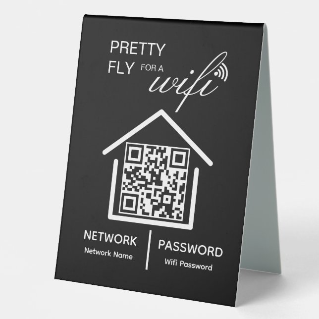 WiFi Details Pretty Fly for a wifi QR Code  (Front)