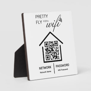 WiFi Details Pretty Fly for a wifi QR Code Plaque