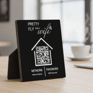 WiFi Details Pretty Fly for a wifi QR Code Plaque