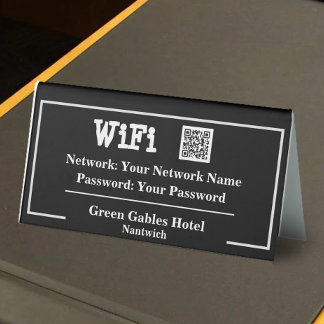 WiFi Information QR Code & Network and Password
