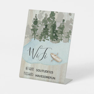 WiFi Internet Password Lake House Pedestal Sign