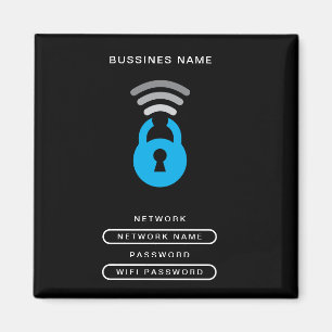 WiFi Key tech logo template Magnet