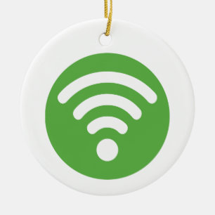 WiFi Logo Ceramic Tree Decoration