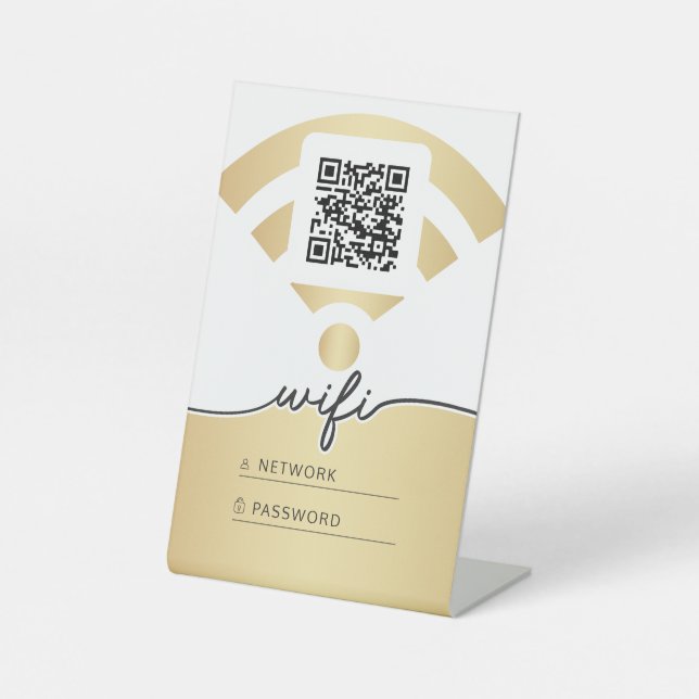 Wifi Name and Password Pedestal Sign (Front)