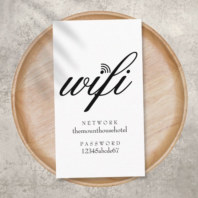 Wifi Network and Password Business Card (Creator Uploaded)