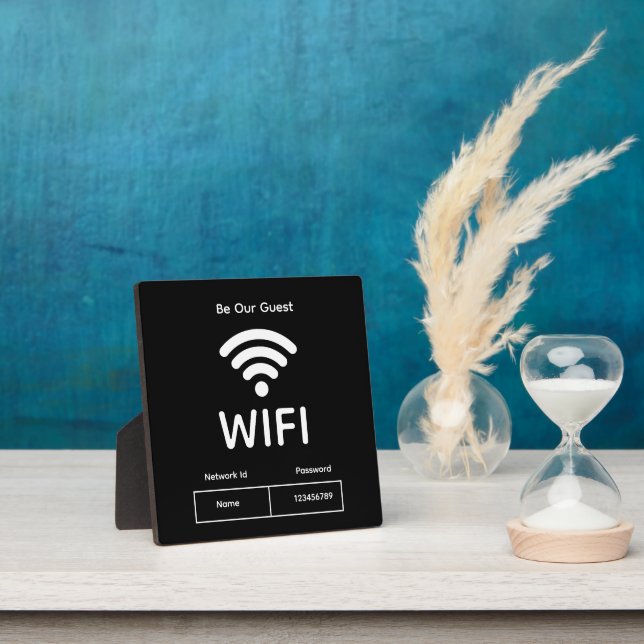 Wifi Network and Password Business Retail Plaque (Insitu)