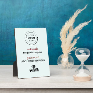 Wifi Network and Password Business Retail Plaque
