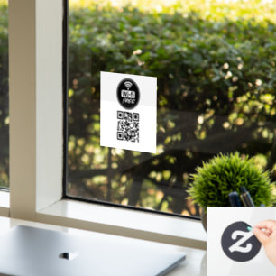 Wifi Network and Password Business Retail  Window Cling