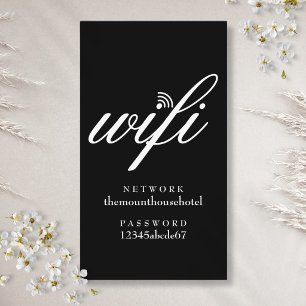 Wifi Network and Password Guest Card