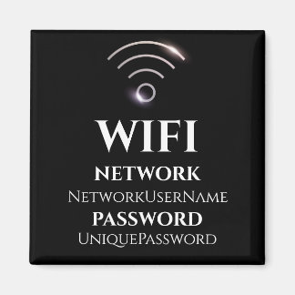  WiFi Network and Password Magnet