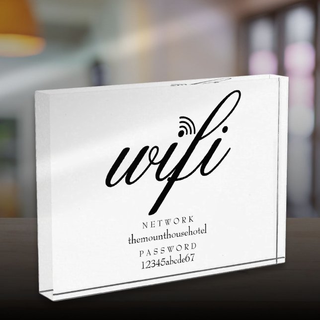 Wifi Network and Password Sign Photo Block (Wifi Network and Password Sign Photo Block)