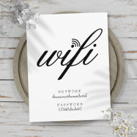 Wifi Network and Password Sign