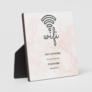 Wifi Network and Password White Plaque