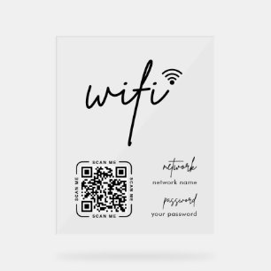 WIFI Network Business Acrylic Sign