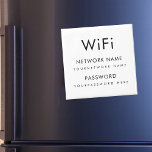WiFi Network Password Airbnb Guest House Fridge Magnet<br><div class="desc">Provide your guests with WiFi details with this convenient magnet,  featuring custom text of your choice. Easily add your own text by clicking on the "personalise" option.</div>