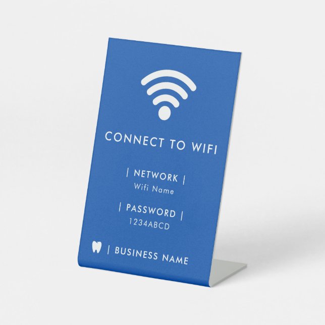 Wifi Network Password  Pedestal Sign (Front)