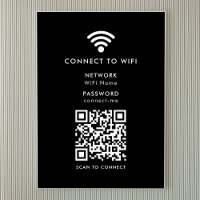 Wifi Network | QR Code Internet Password Black