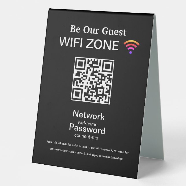 Wifi Network | QR Code Internet Scan to Connect  (Front)