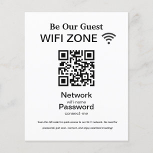 Wifi Network QR Code Internet Scan to Connect Flyer