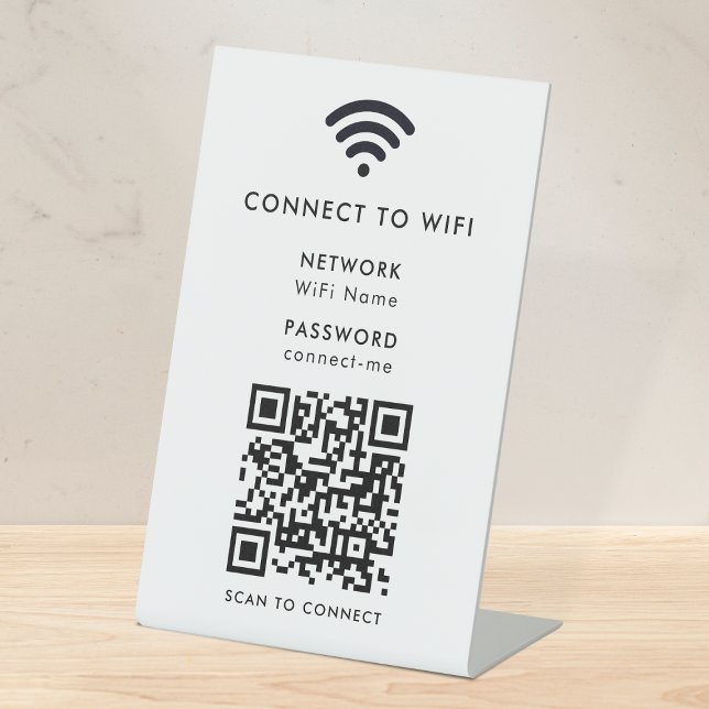 Wifi Network | QR Code Internet Scan to Connect Pedestal Sign (Creator Uploaded)