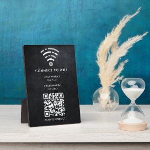 Wifi Network   QR Code Internet Scan to Connect  Plaque