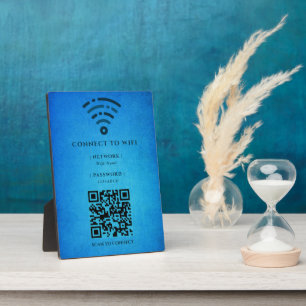 Wifi Network   QR Code Internet Scan to Connect  Plaque