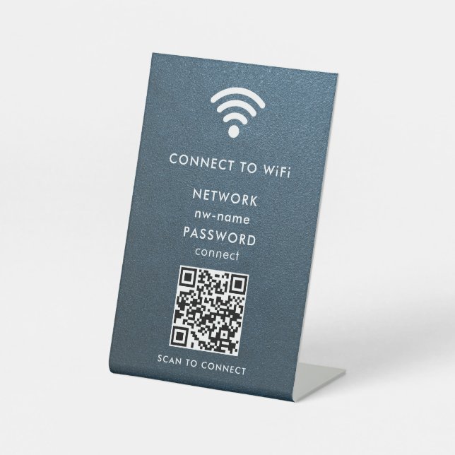 WiFi Network Scan QR Code to Connect the Internet Pedestal Sign (Front)