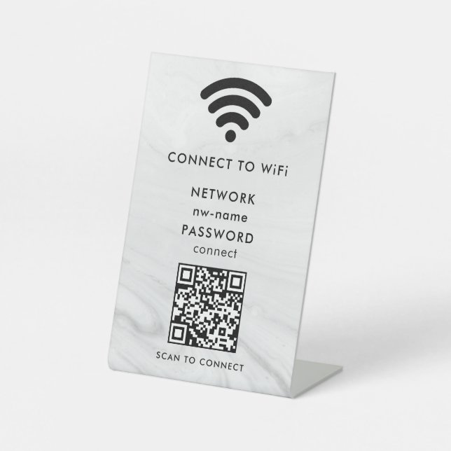 WiFi Network Scan QR Code to Connect the Internet Pedestal Sign (Front)