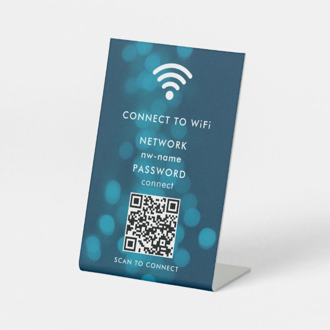 WiFi Network Scan QR Code to Connect the Internet Pedestal Sign (Front)