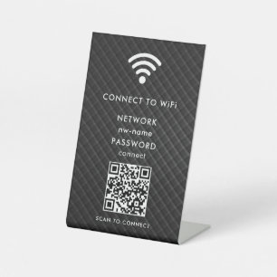 WiFi Network Scan QR Code to Connect the Internet Pedestal Sign